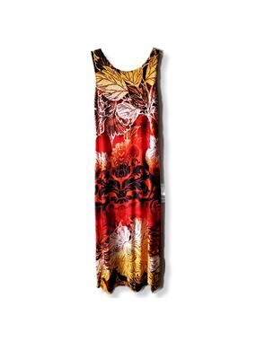 sunny leigh maxi dresses Sunny Leigh Maxi Dress Med. Southwest Stretch Colorful Sleeveless Turquoise USA